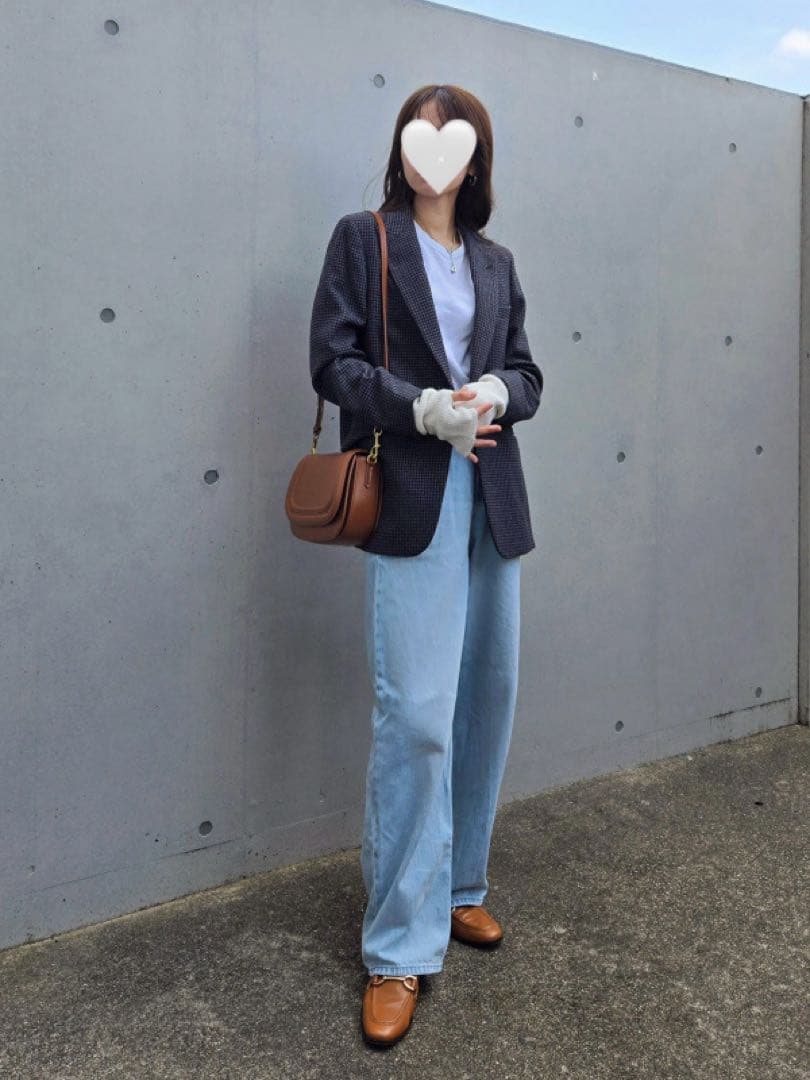 UNIQLO C テーラードジャケット チェック　グレー　新品未使用
