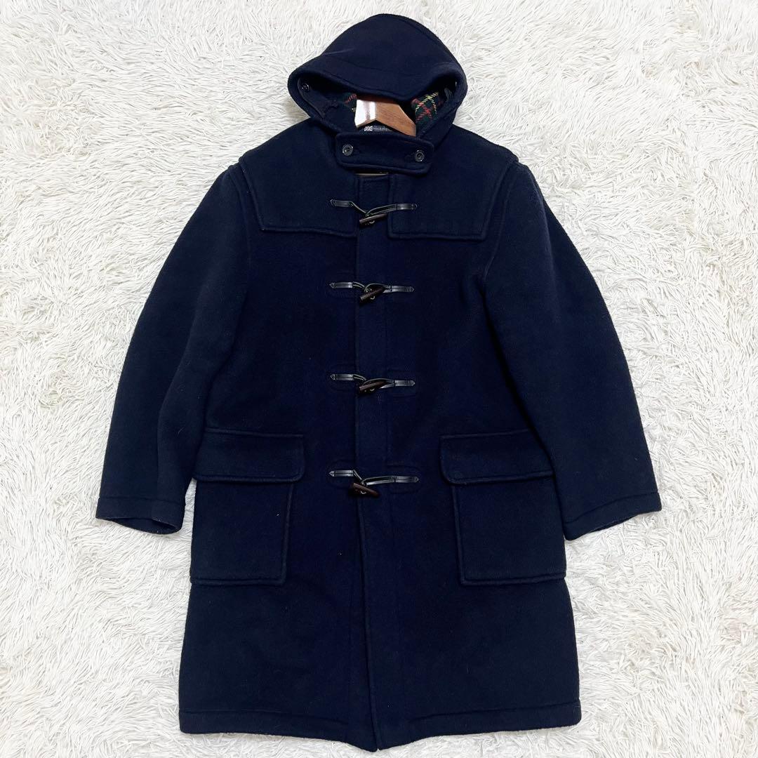 美品✨グローバーオール ヴィンテージ ダッフルコート L 濃紺 英国製 チェック