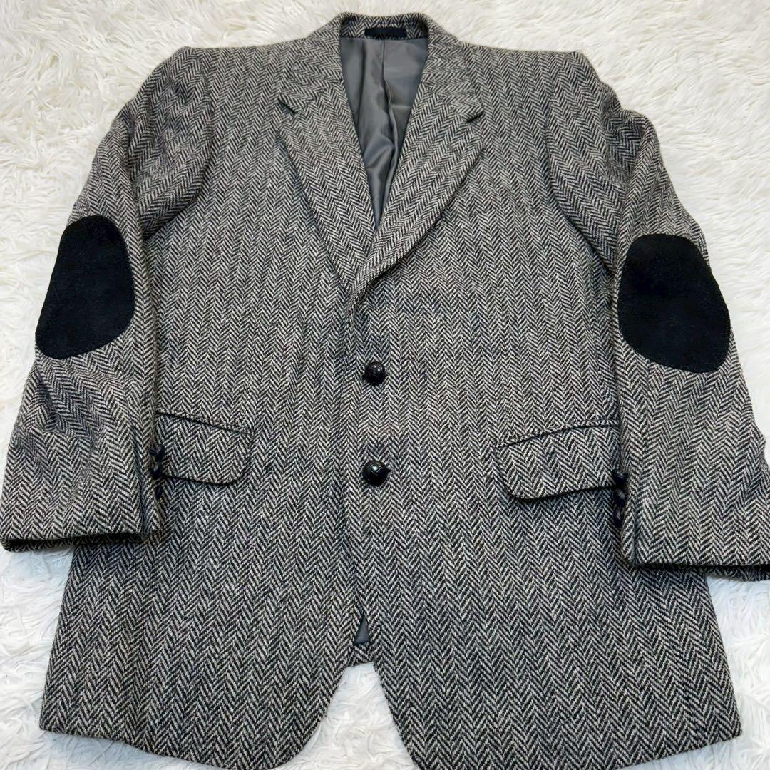 美品✨ ハリスツイード ヘリンボーン エルボーパッチ テーラード Mサイズ