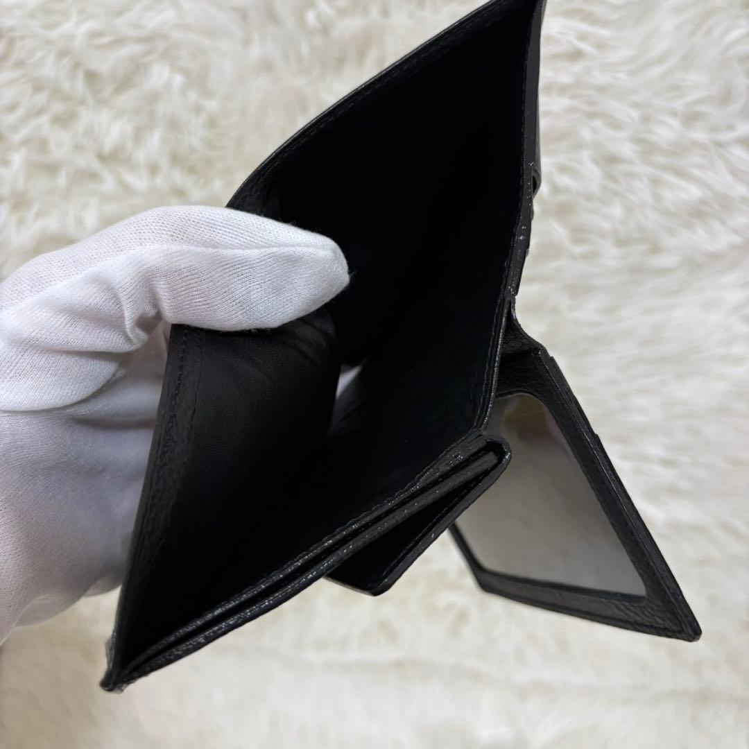 未使用級✨ コムデギャルソンオムプリュス 折財布 レザー ゴールドロゴ 収納