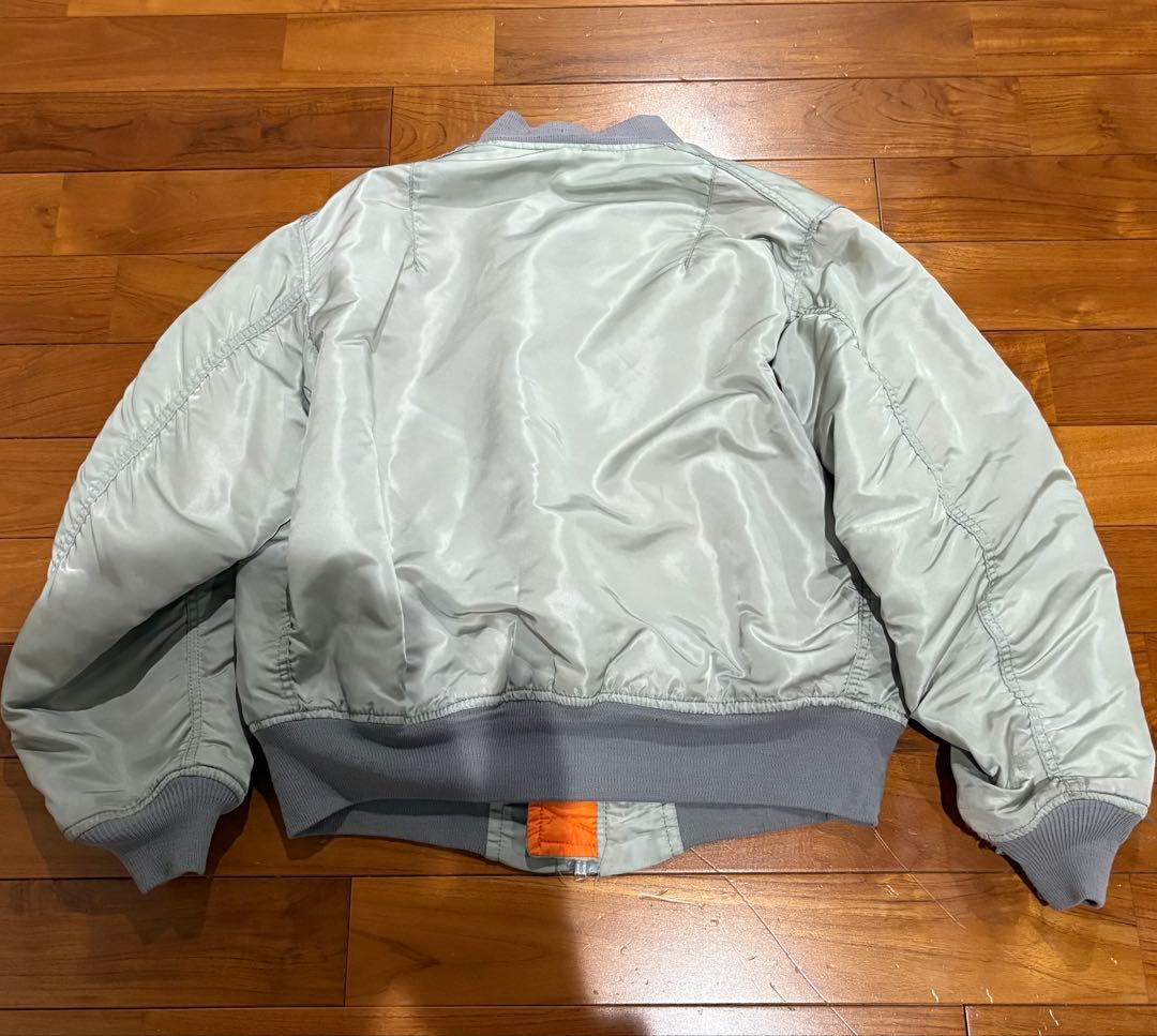 希少✨ 90s USA製 アルファ MA-1 シルバー L フライトジャケット