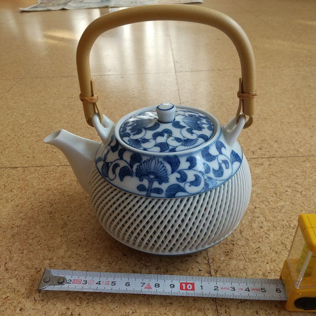 有田焼 琴峰作 透かし網目 茶器セット