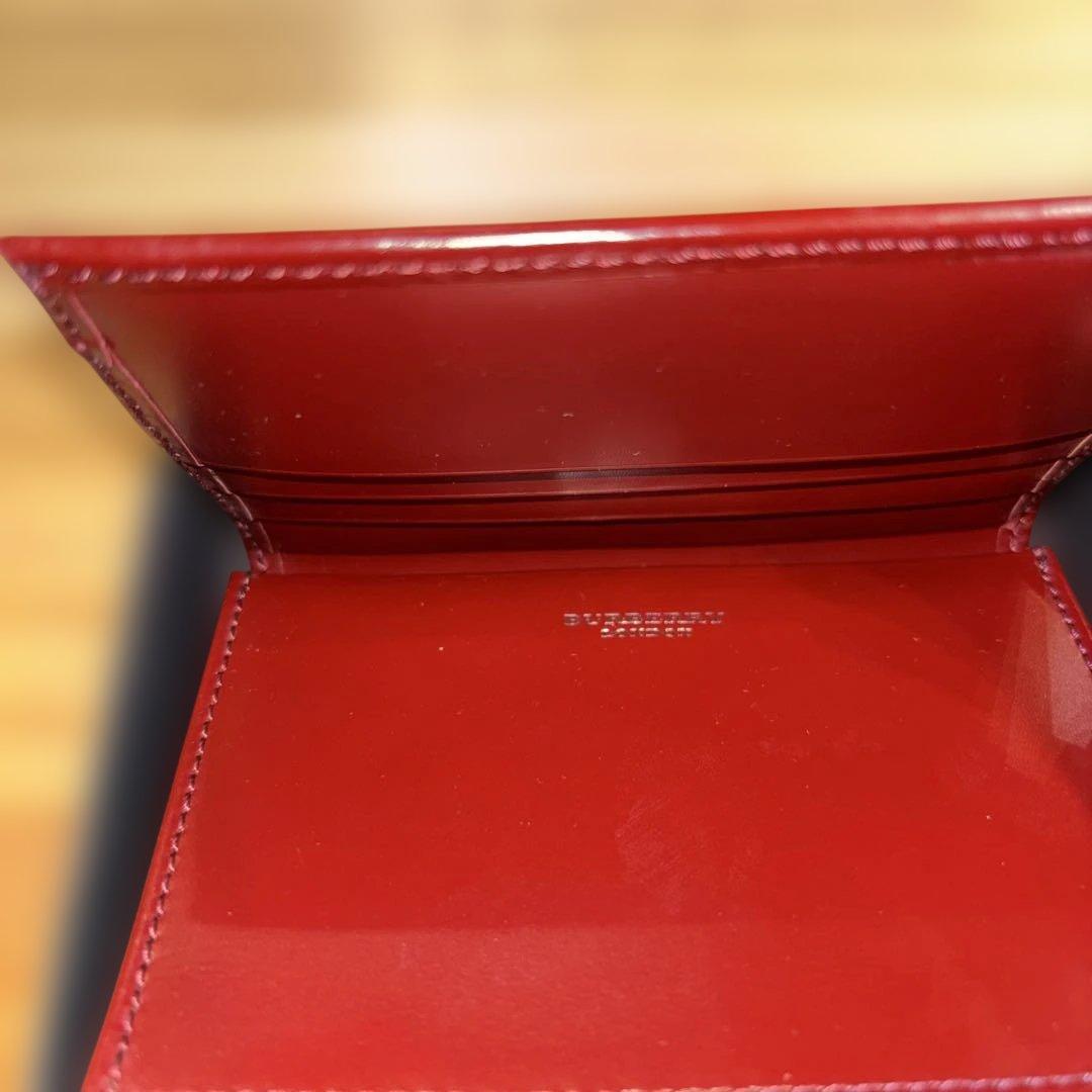 新品未使用品BURBERRY チェック柄 レザー名刺入れ