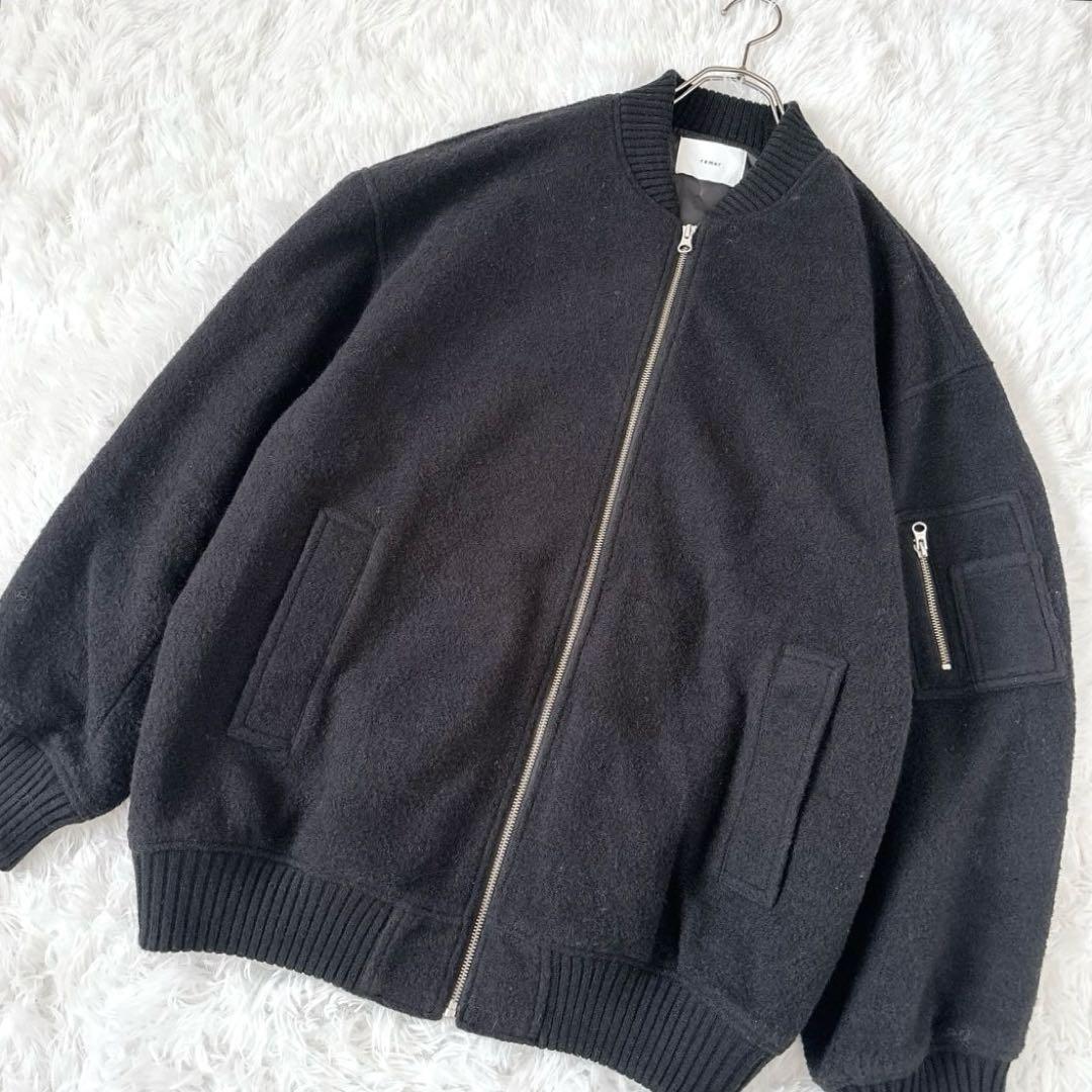✨美品✨リメール ルーズウールオーバーMA-1 完売品 ビッグシルエット 防寒