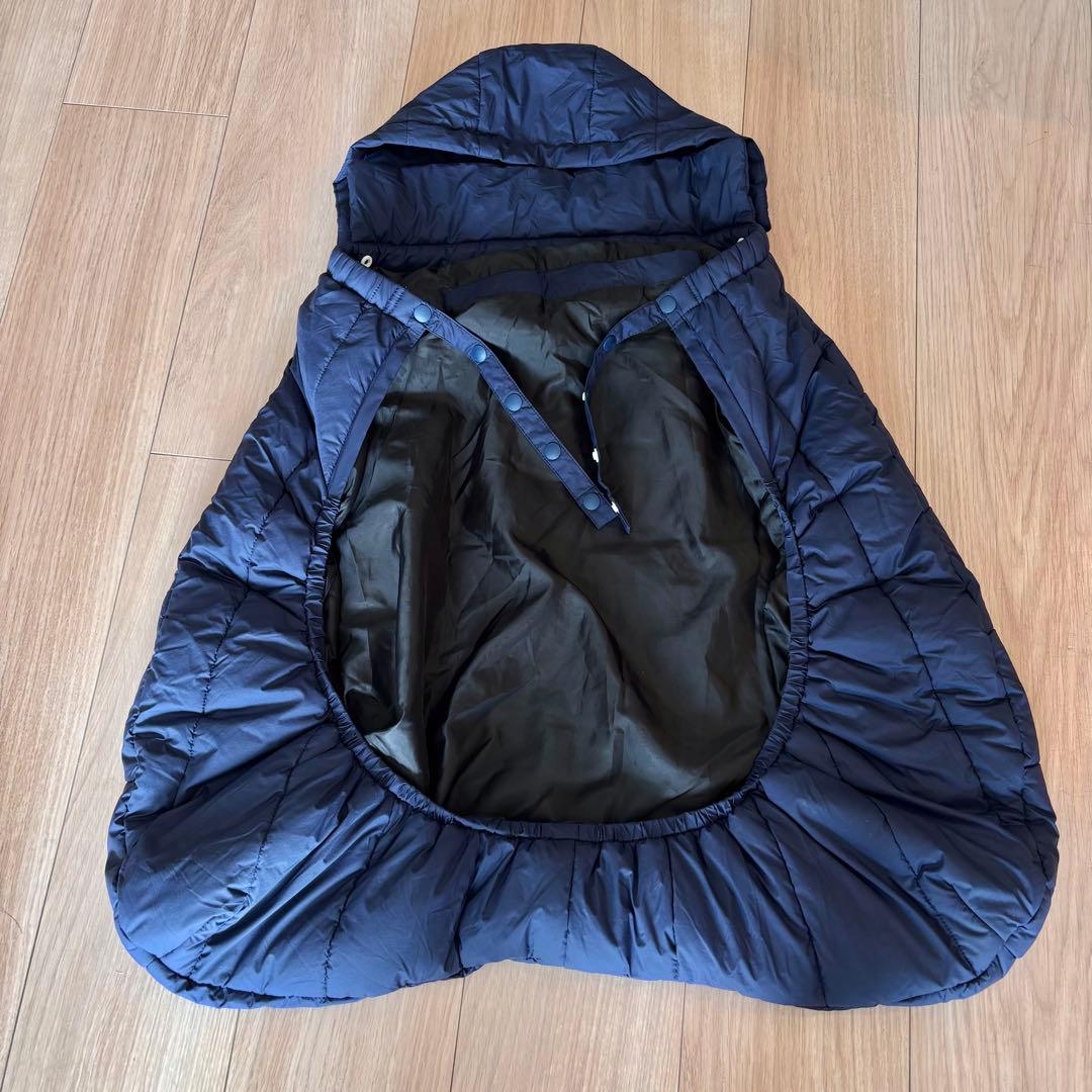 美品THE NORTH FACE シェルブランケット ネイビー　防寒ケープ
