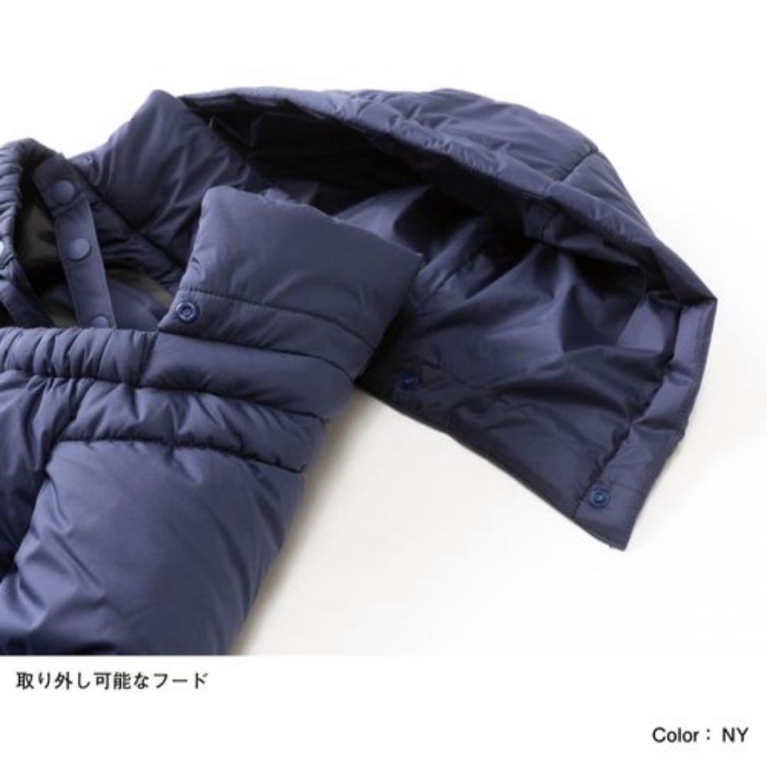 美品THE NORTH FACE シェルブランケット ネイビー　防寒ケープ