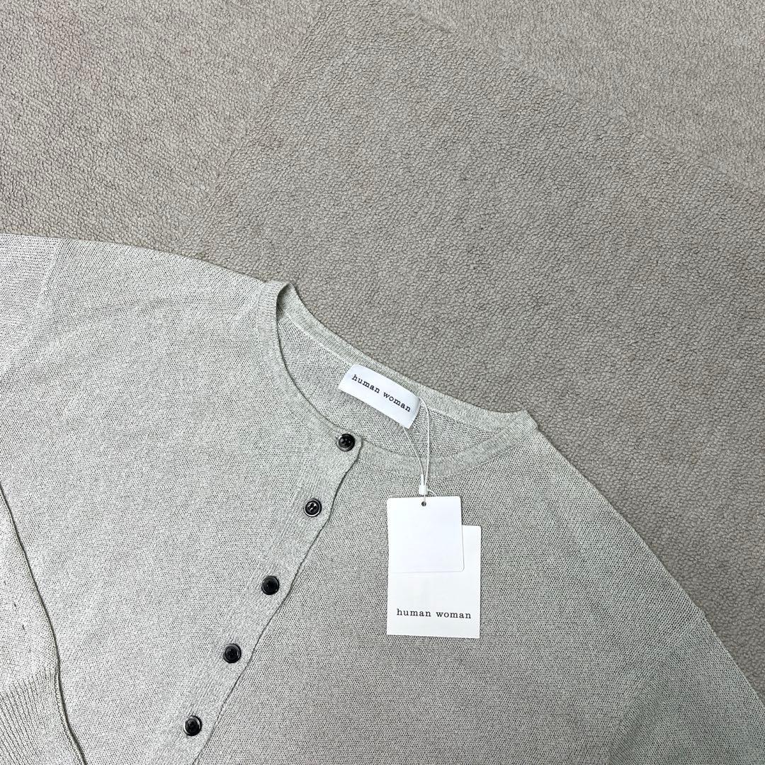 ★新品★ human woman プルオーバー　長袖　グレー　Mサイズ　薄手