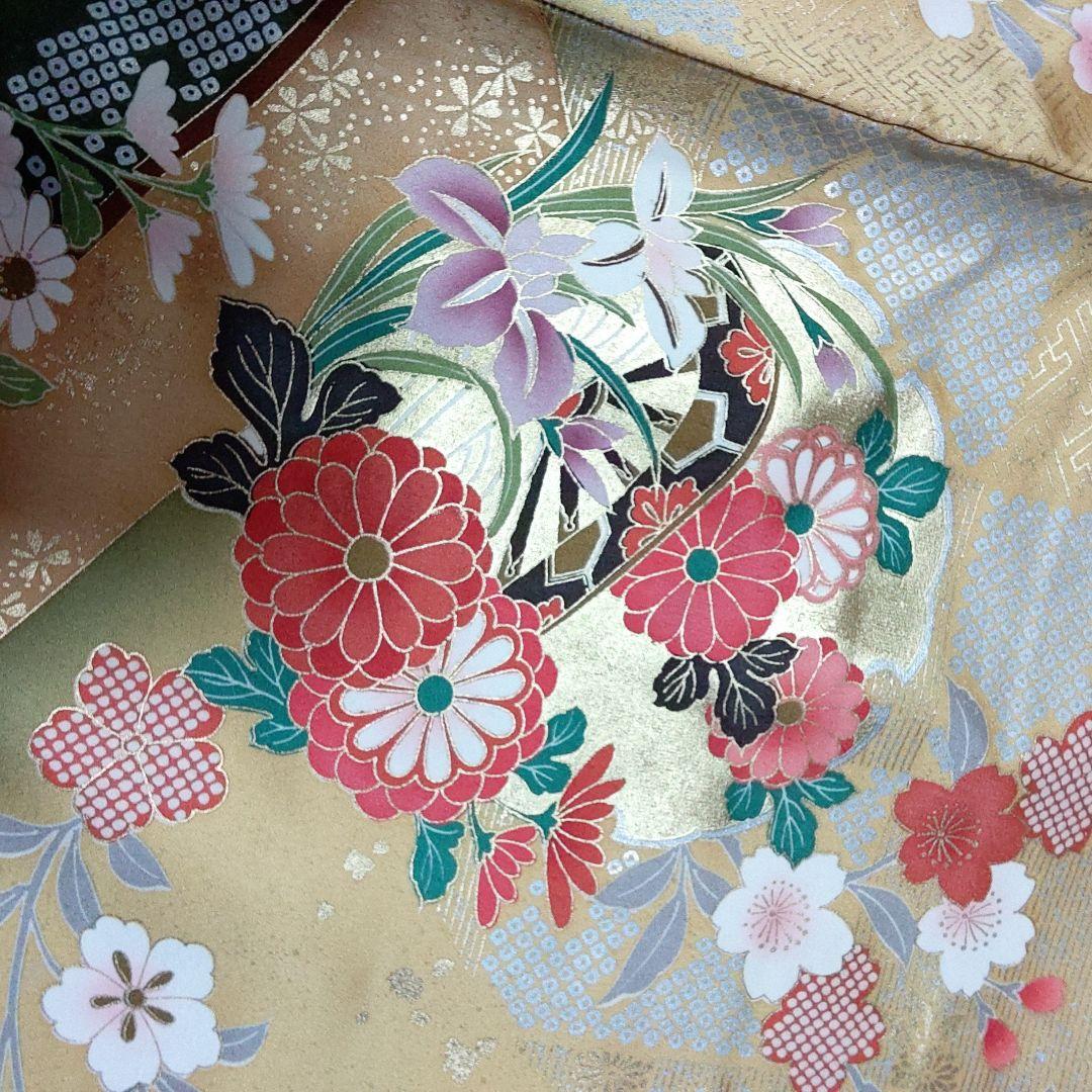 ★mama .TH★⭐❣️逸品です豪華金箔❣️手描き友禅振り袖と帯のセット