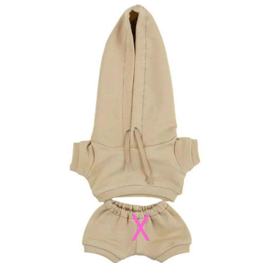 ぬいぐるみ着せ替え服セット 赤 ベージュ