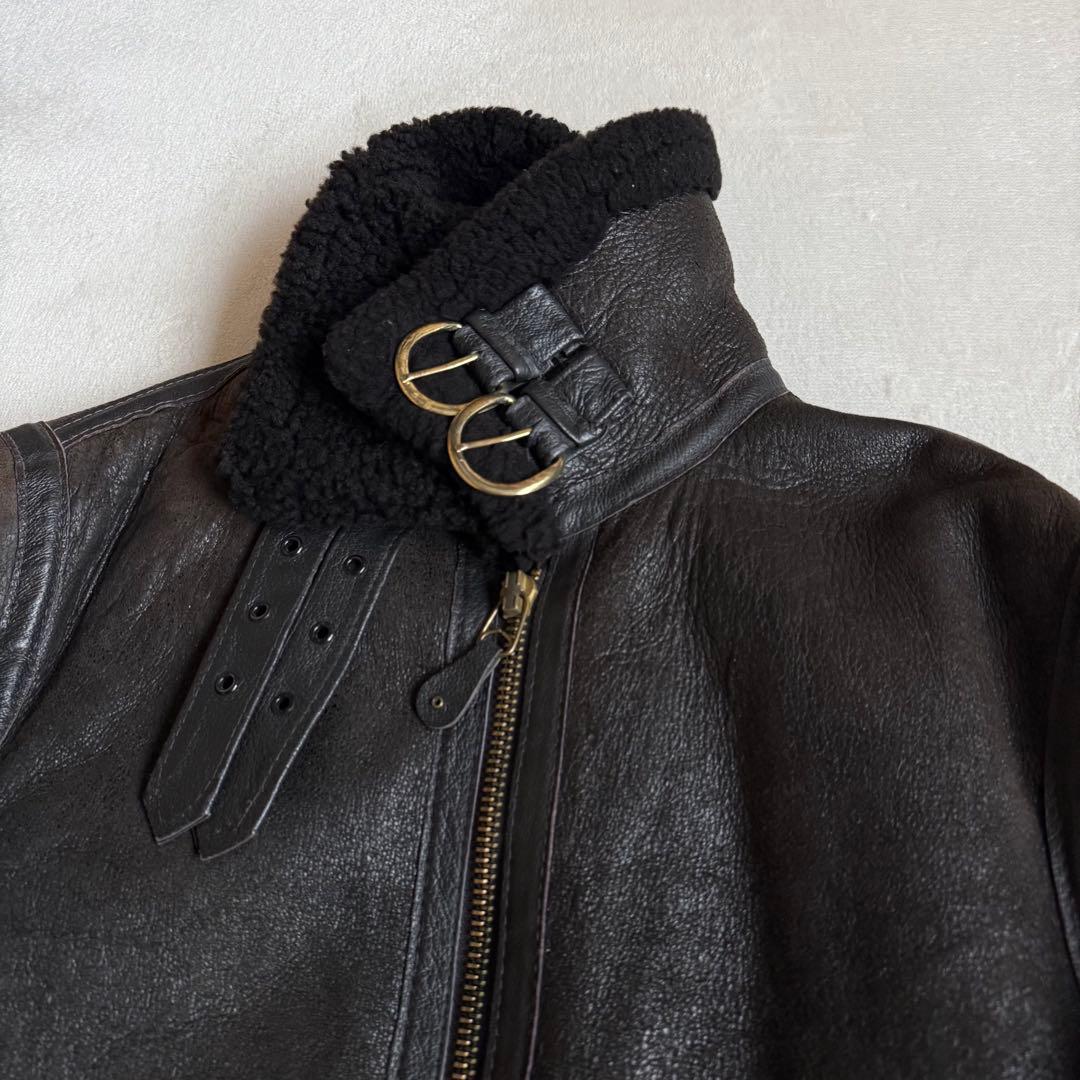 Schott B-3 フライトジャケット シープスキン ブラック 40
