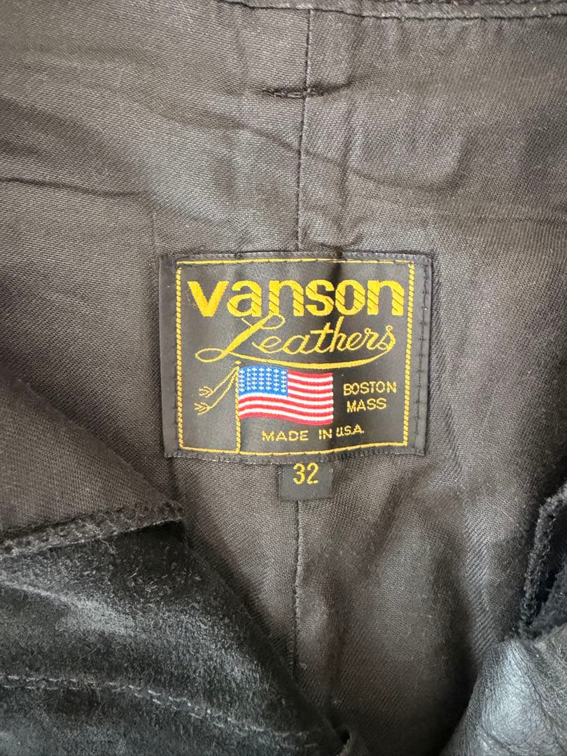 8810　VANSON レザーパンツ 32 TALON ジップ