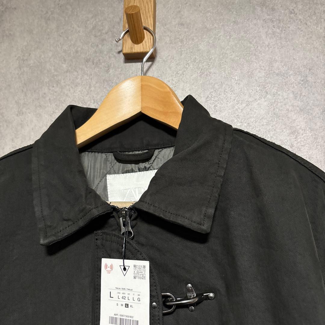 ZARA ザラ クロップドフィットトグルボタンジャケット L