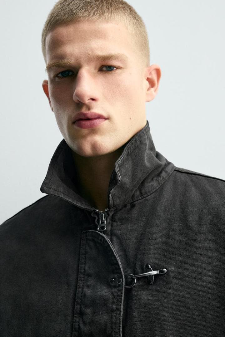 ZARA ザラ クロップドフィットトグルボタンジャケット L