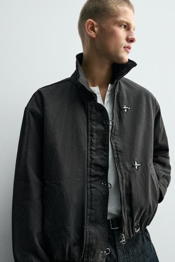 ZARA ザラ クロップドフィットトグルボタンジャケット L