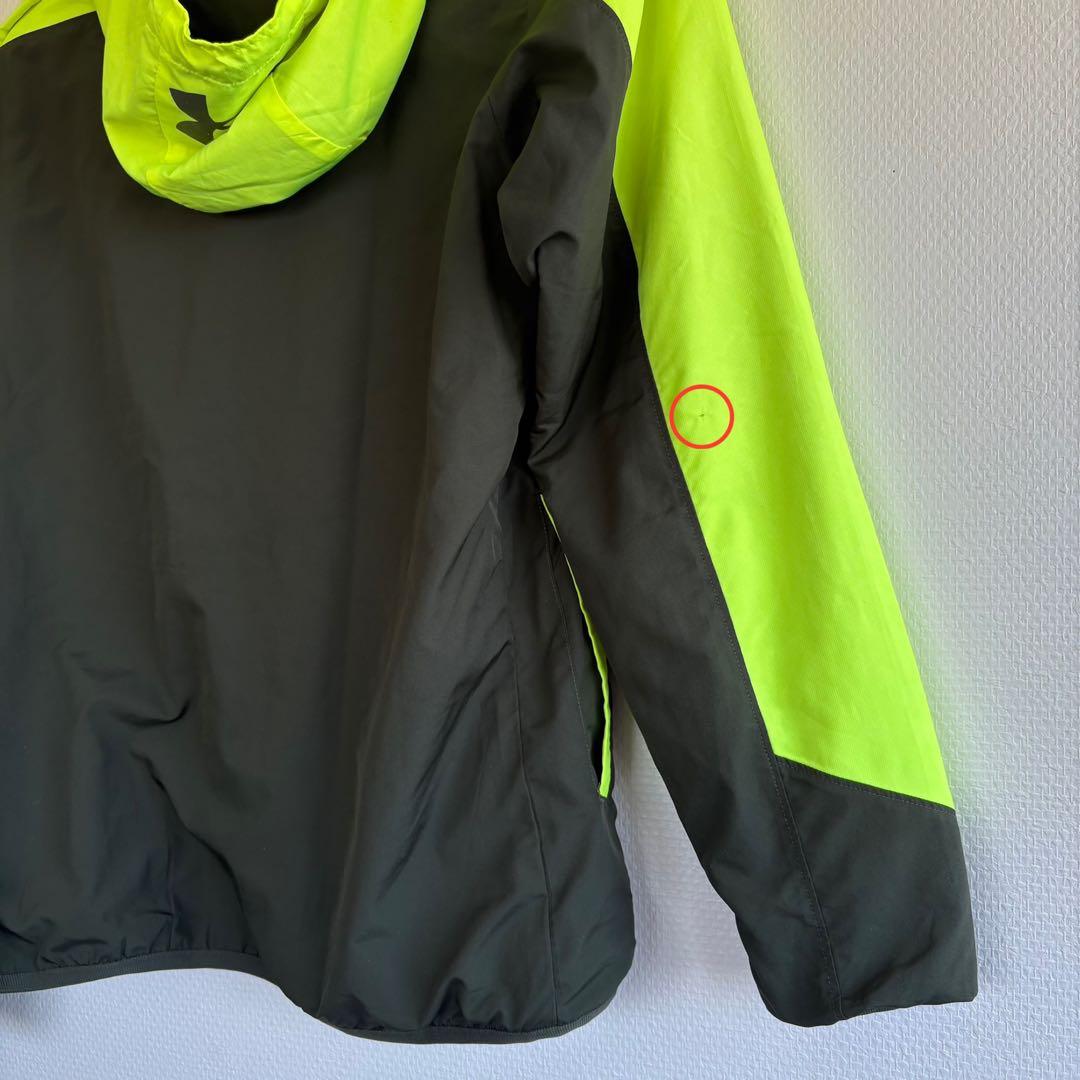 UNDER ARMOUR ウインドブレーカー　セットアップ　裏起毛　蛍光イエロー
