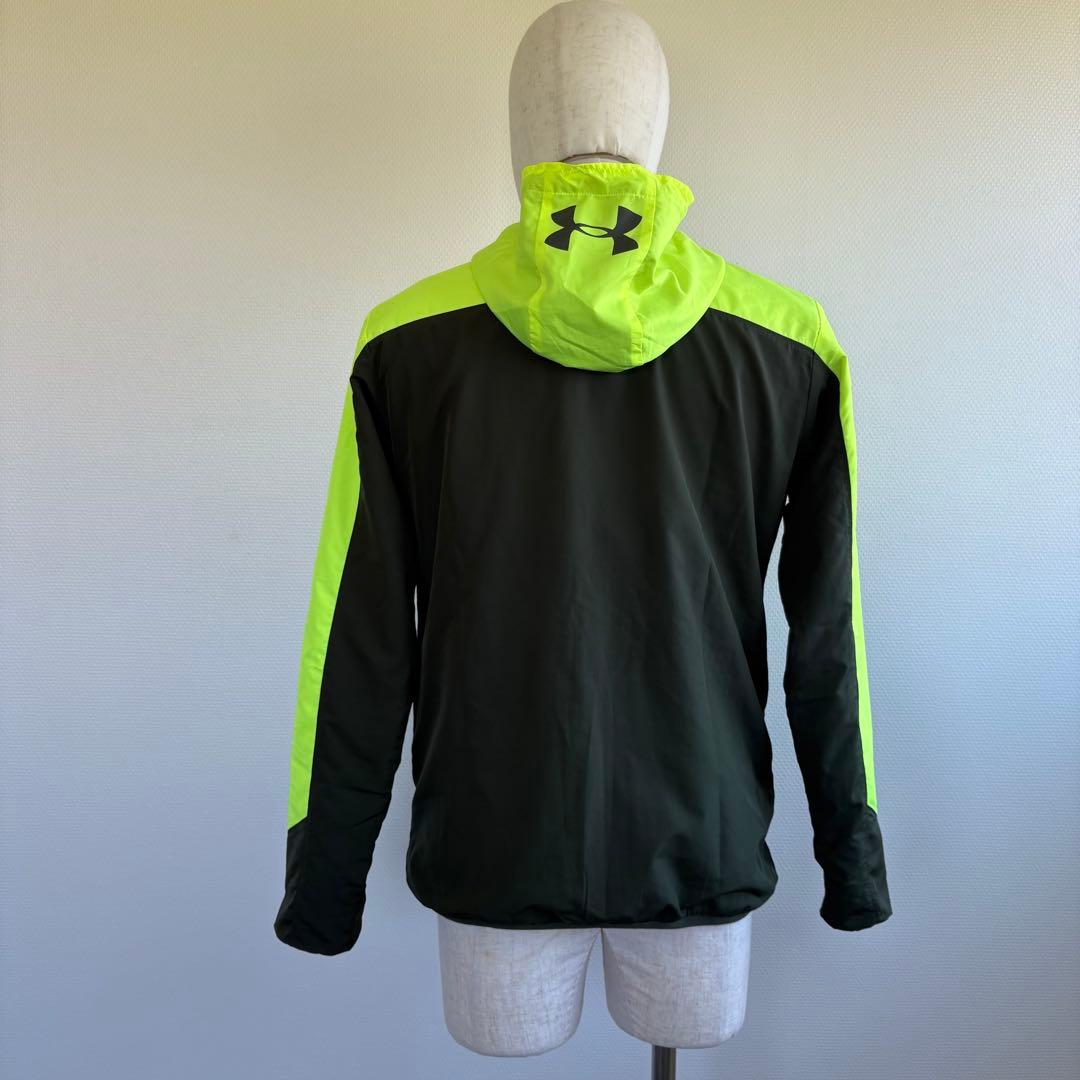 UNDER ARMOUR ウインドブレーカー　セットアップ　裏起毛　蛍光イエロー