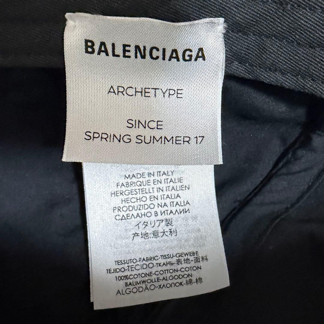 ✨美品✨BALENCIAGA　キャップ　L58 　新ロゴ　マジックテープ　黒