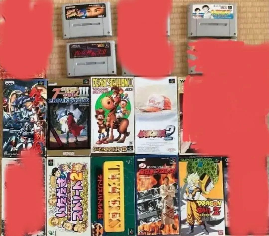 スーパーファミコン本体　箱　ソフト11本　DBZ 餓狼伝説2 など　大技林など