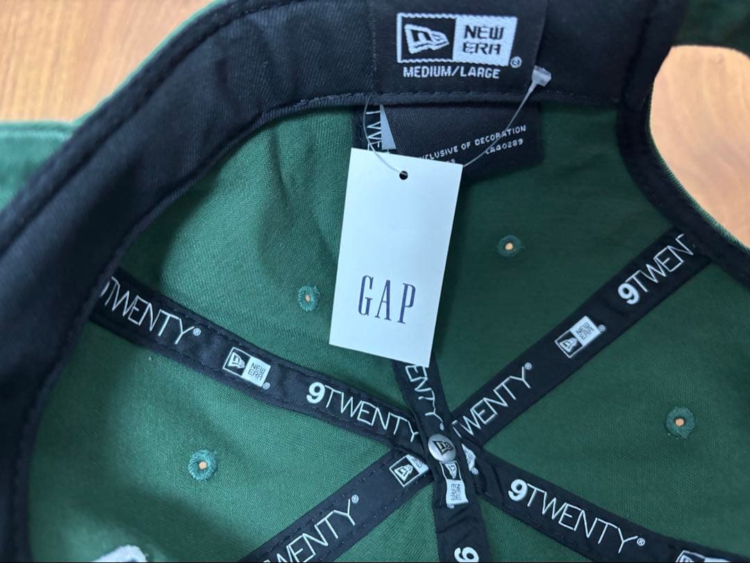 新品未使用タグ付 Gap × NEW ERA ロゴ ベースボールキャップグリーン