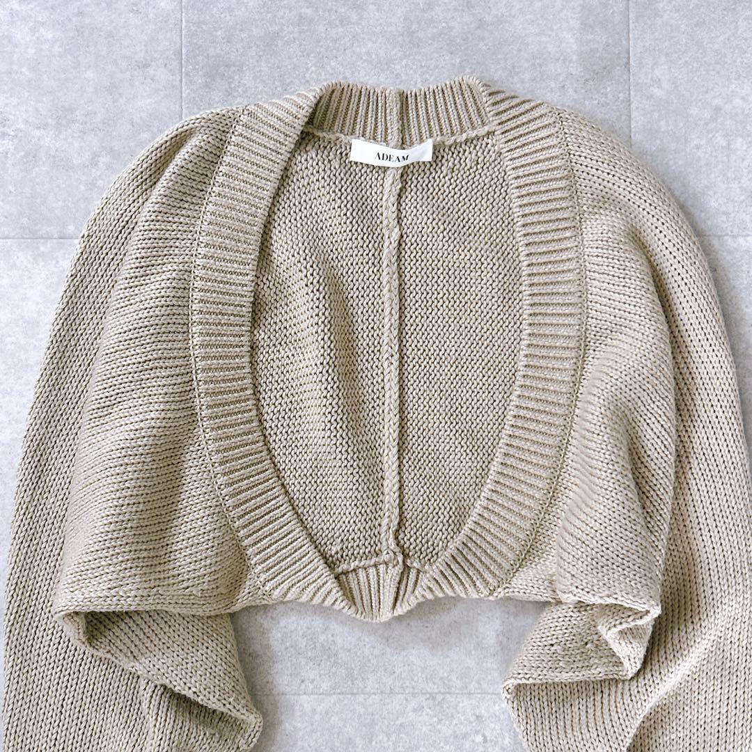 美品✨ADEAM クロップドボレロカーディガン　カシミヤ混　ショートカーディガン