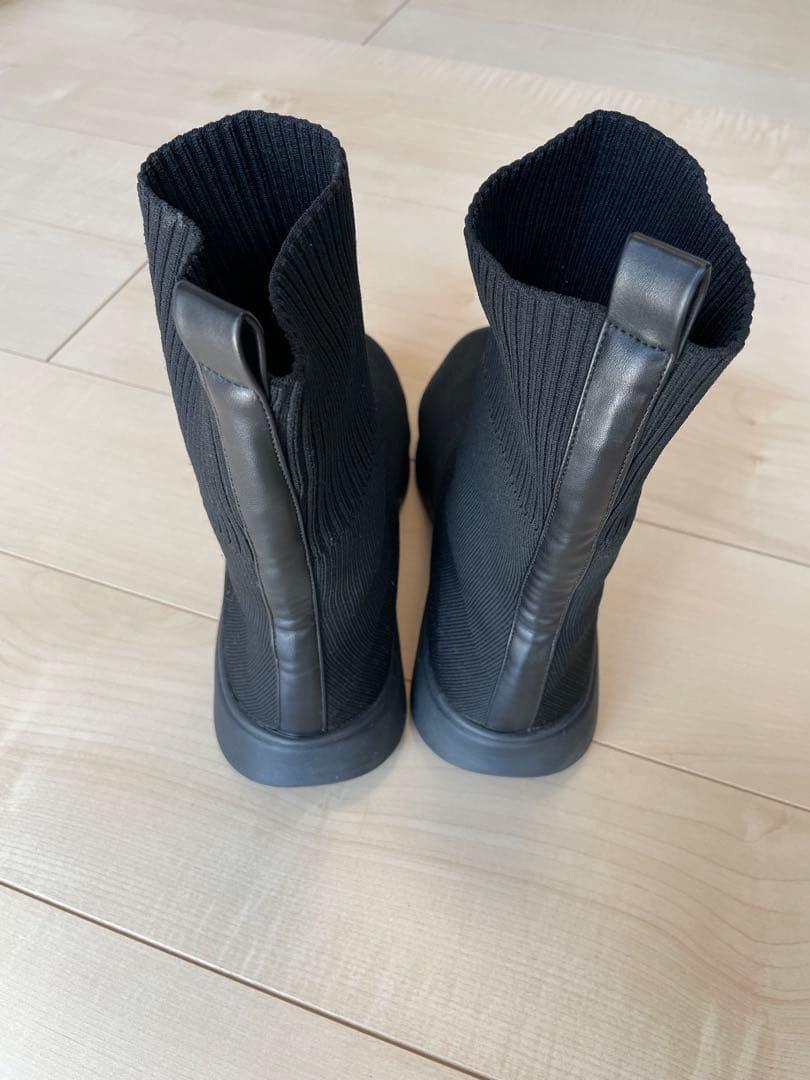 【美品】Racbaki ニットブーツ ブラック