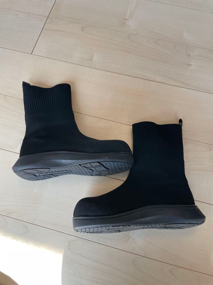 【美品】Racbaki ニットブーツ ブラック