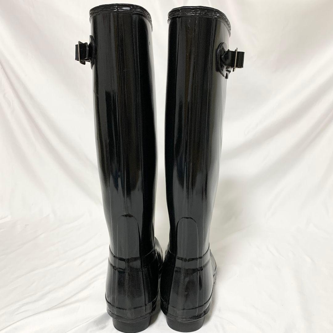 【良品】HUNTER　ブラック 長靴　レインブーツ　25cm