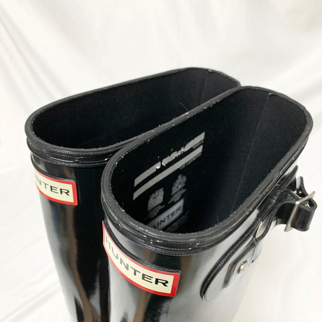 【良品】HUNTER　ブラック 長靴　レインブーツ　25cm