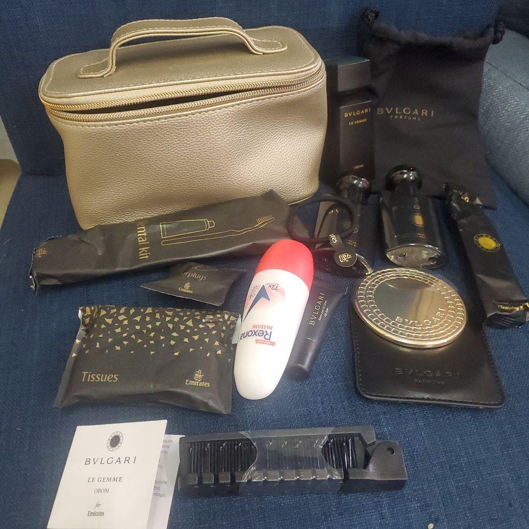 エミレーツ航空　ファーストクラス　BVLGARI アメニティセット