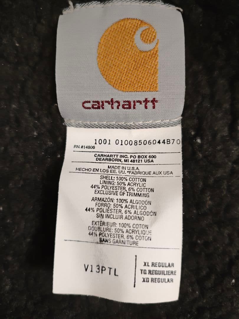 Carhartt グレー ダックベスト フェード フリース裏地 企業モノ