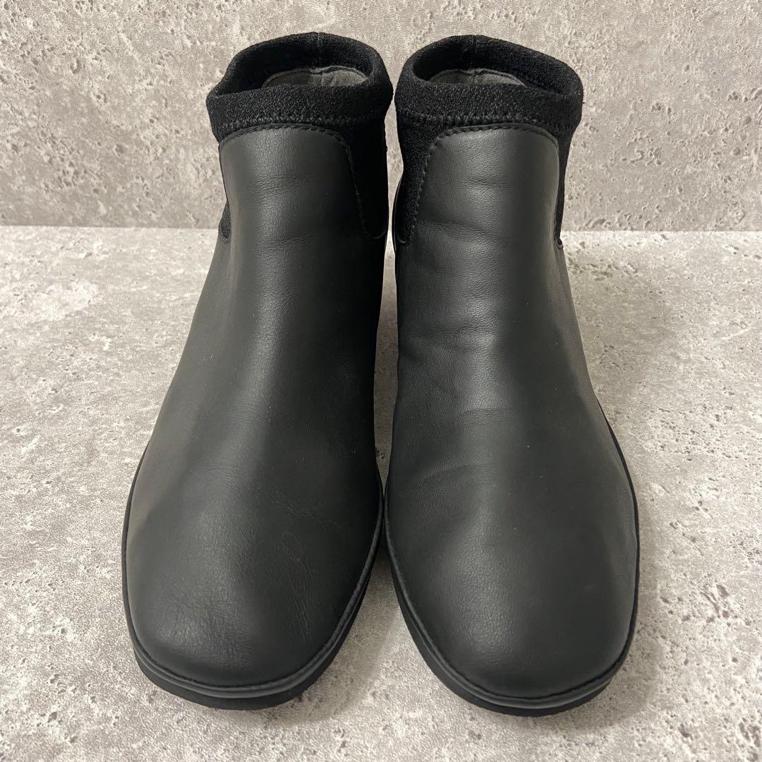 美品 CAMPER オールライト レッドヒール ショートブーツ 37 黒