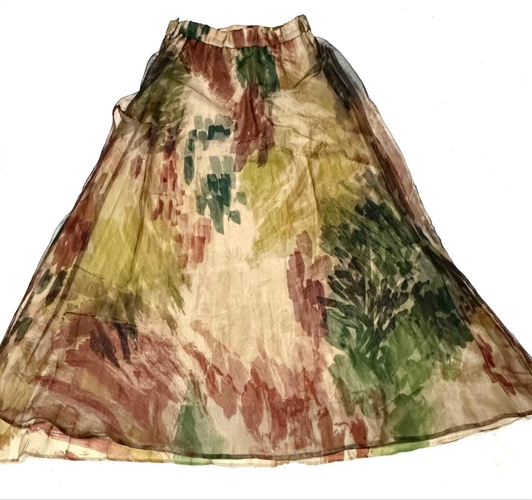 Ameri VINTAGE UND PAINT PLEATS SKIRTサイズS