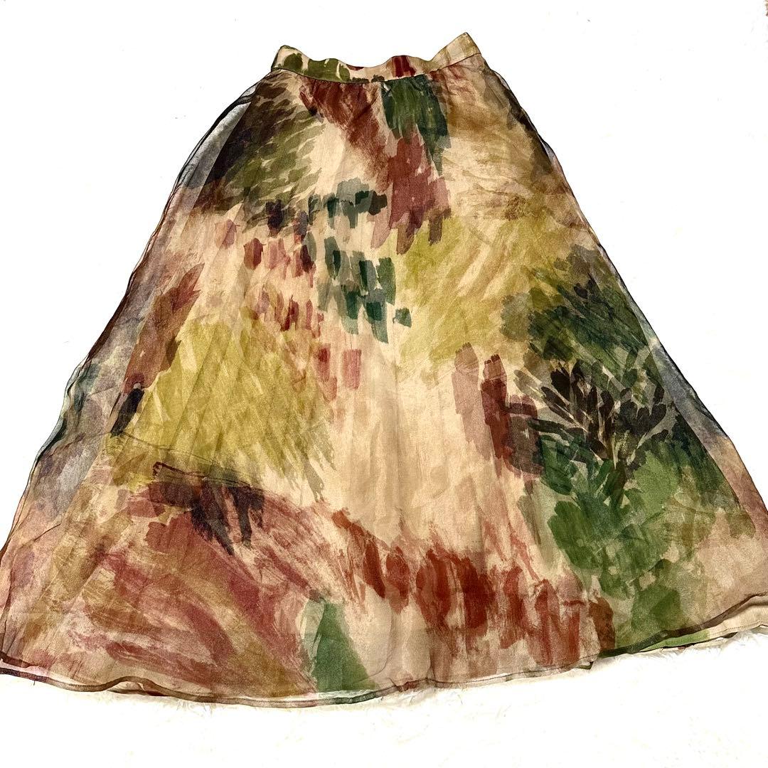 Ameri VINTAGE UND PAINT PLEATS SKIRTサイズS
