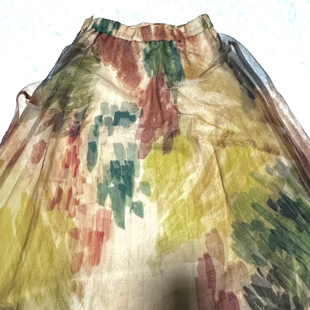Ameri VINTAGE UND PAINT PLEATS SKIRTサイズS