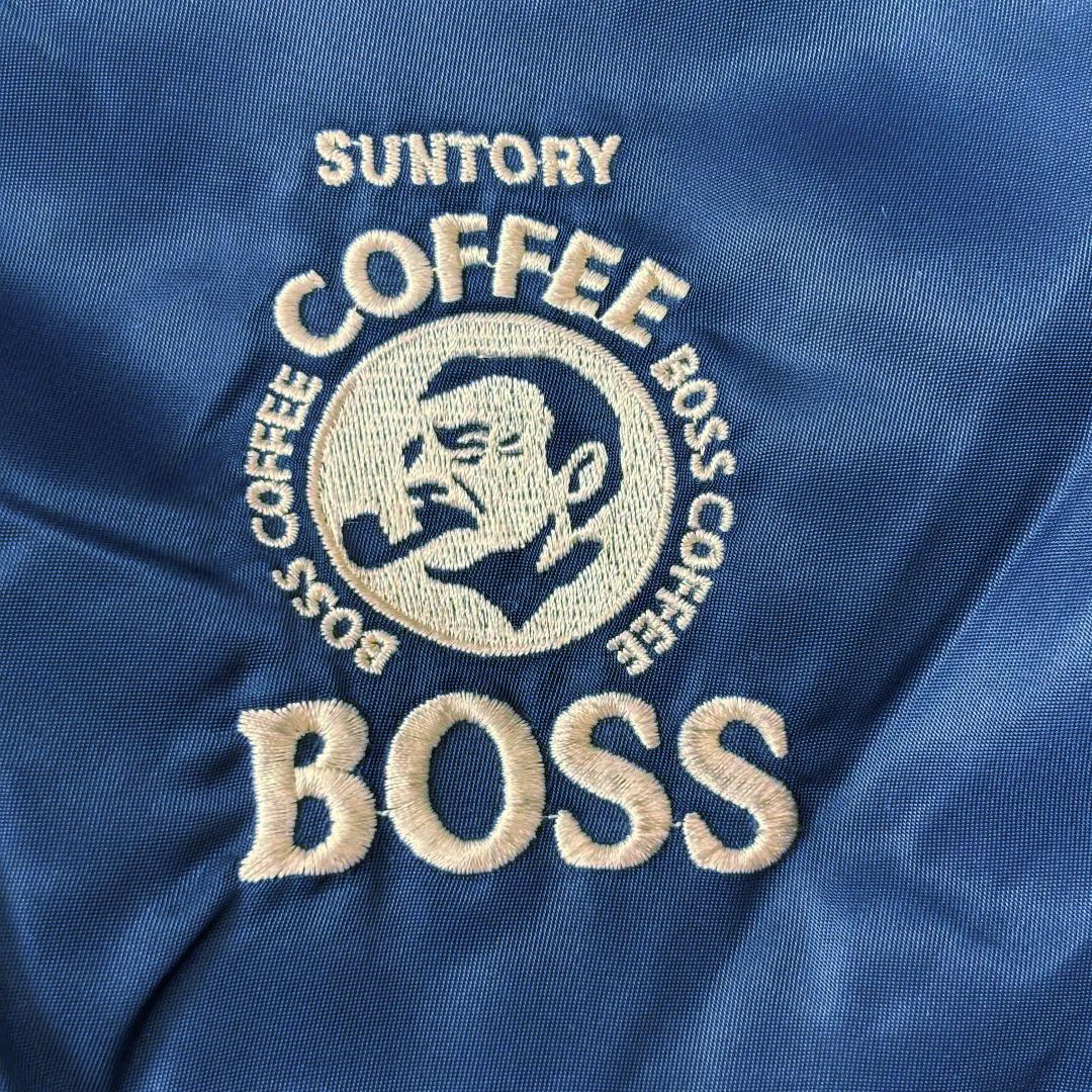 【美品】サントリー　BOSSジャン　フライトジャケット　MA-1　ネイビー