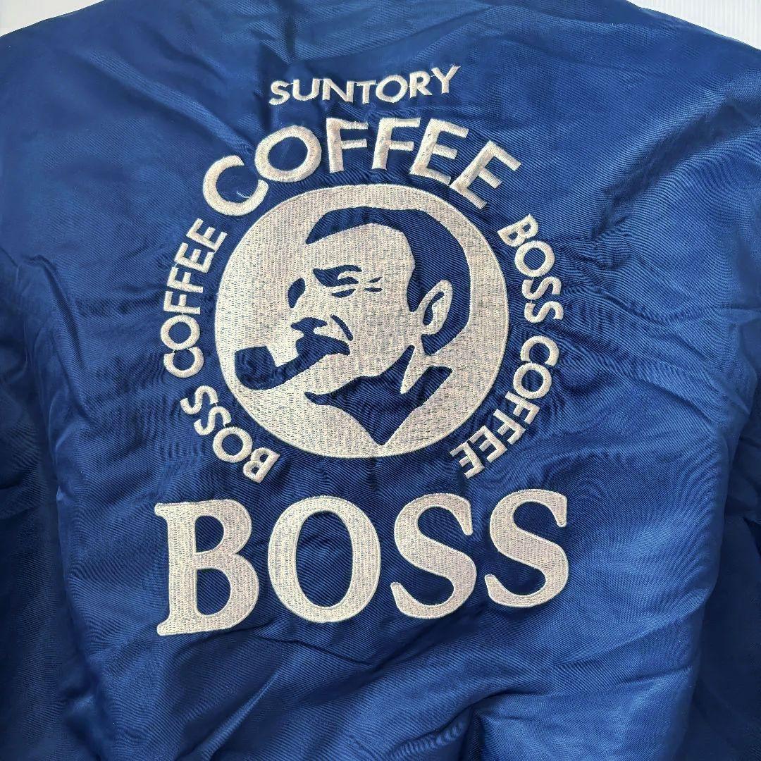 【美品】サントリー　BOSSジャン　フライトジャケット　MA-1　ネイビー