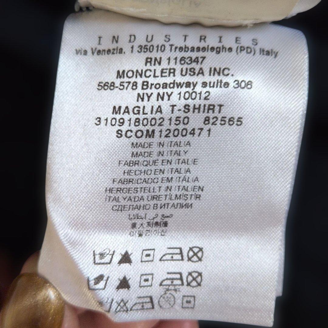 MONCLER MAGLIA Tシャツ Lサイズ 黒葉柄