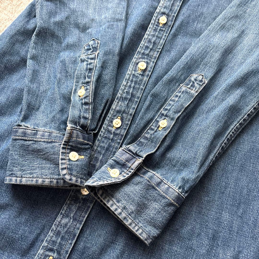 ラルフローレン Ralph Laurenデニムワンピース　インディゴ ポロ刺繍