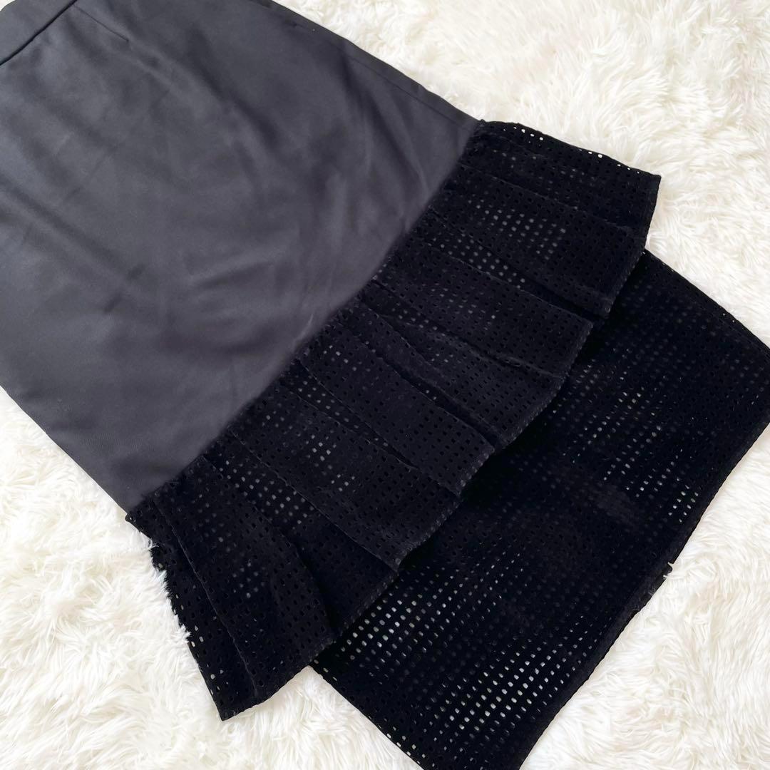 【美品】ADORE モールメッシュレーススカート　ブラック