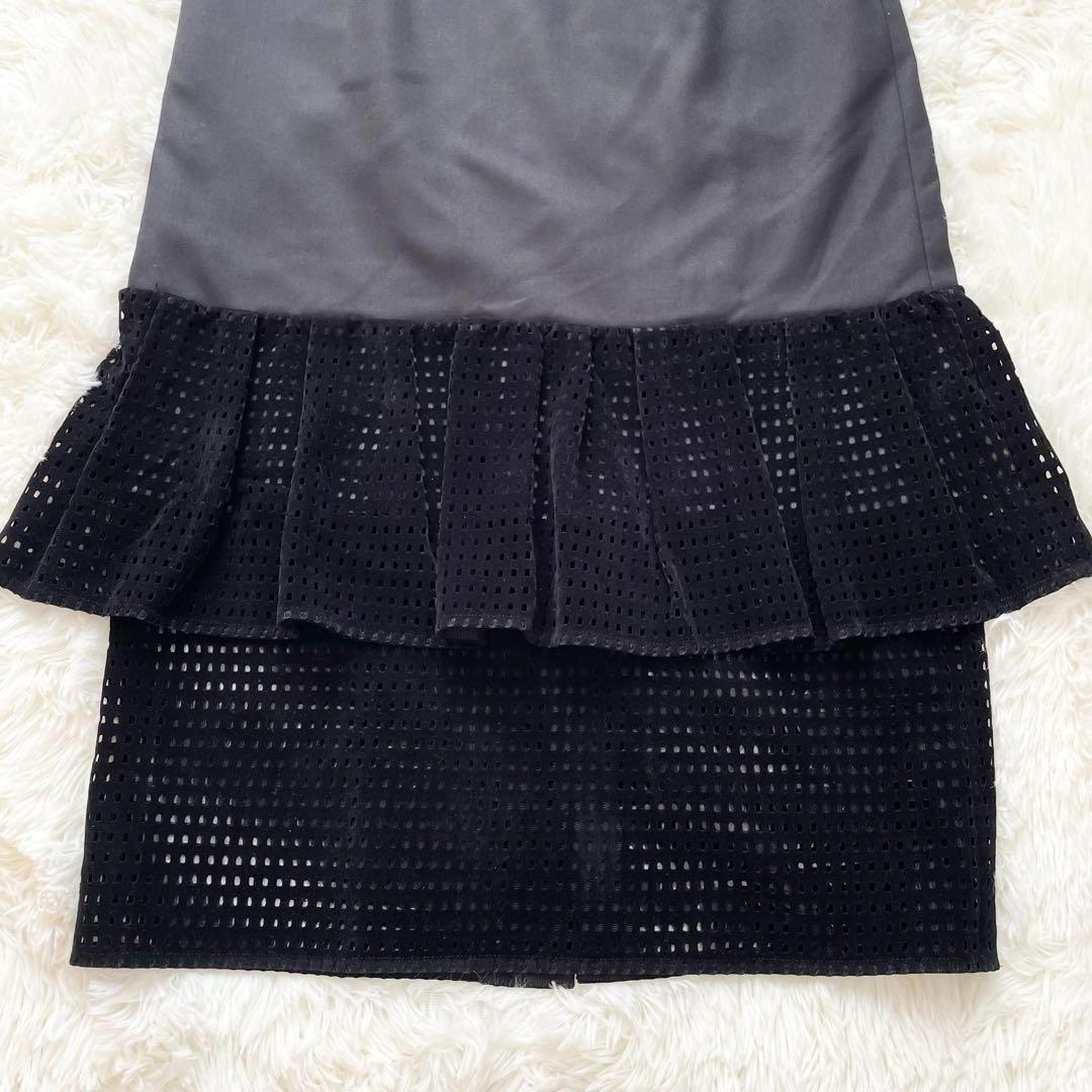 【美品】ADORE モールメッシュレーススカート　ブラック