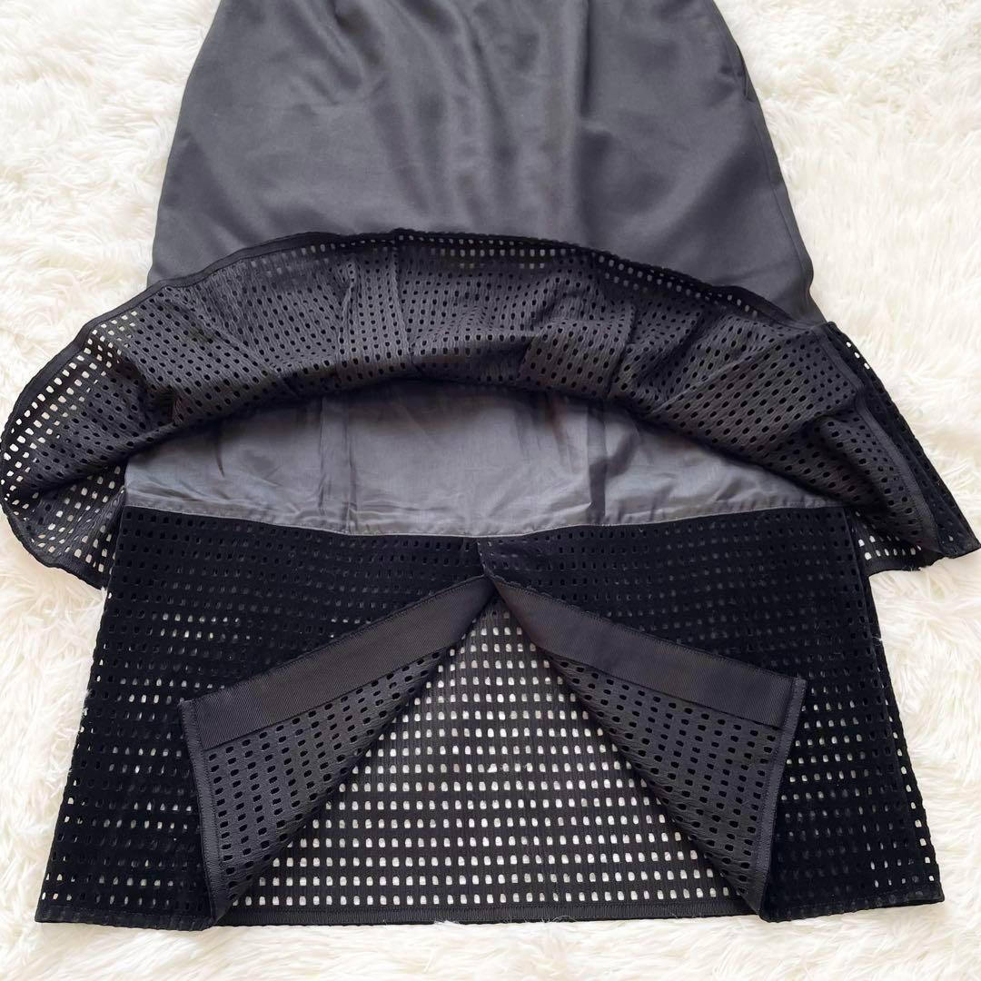 【美品】ADORE モールメッシュレーススカート　ブラック