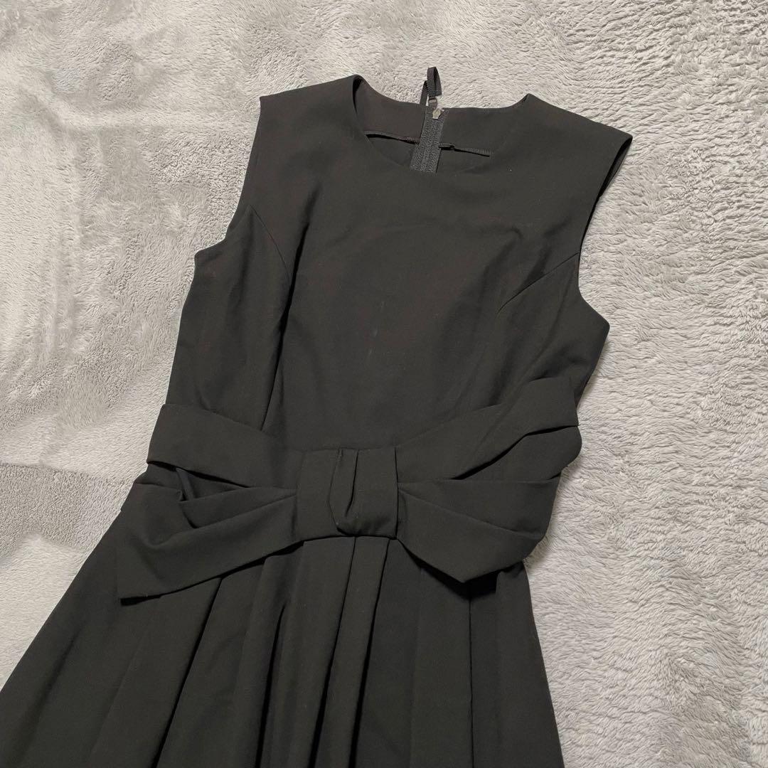 【美品】FOXEY フォクシー ワンピース　リボン 黒　サイズ38