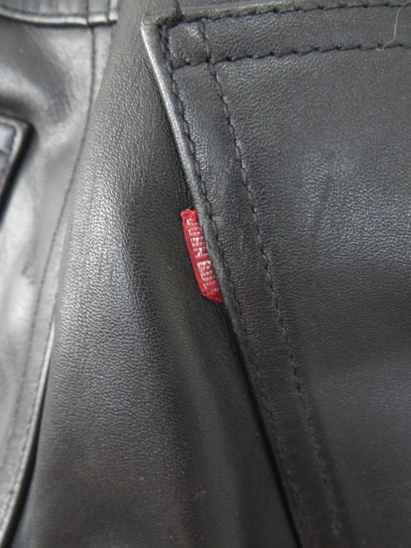 ぽち様ジョンブル レザーパンツ 革パン W30 JOHNBULL 黒 本革 牛革