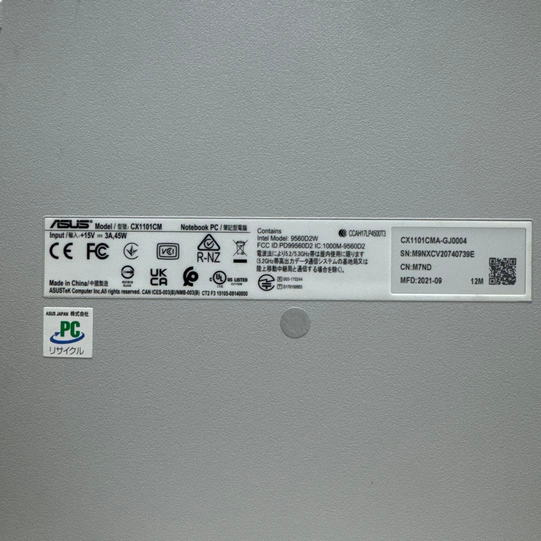 Chromebook本体 ASUS Chromebook CX1101CMA-GJ0004