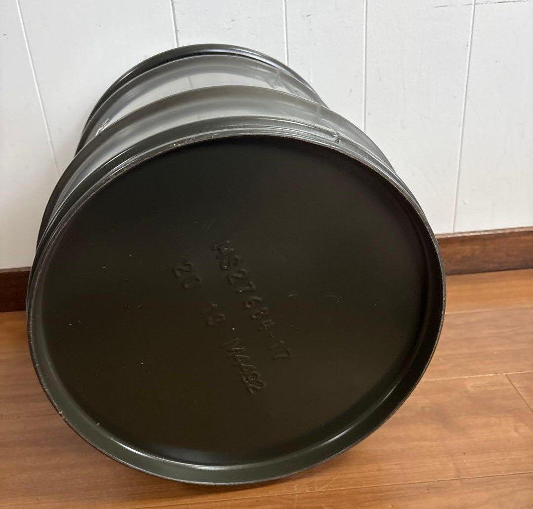 美品　米軍　実物　ペール缶　ドラム缶　ODグリーン　送料無料