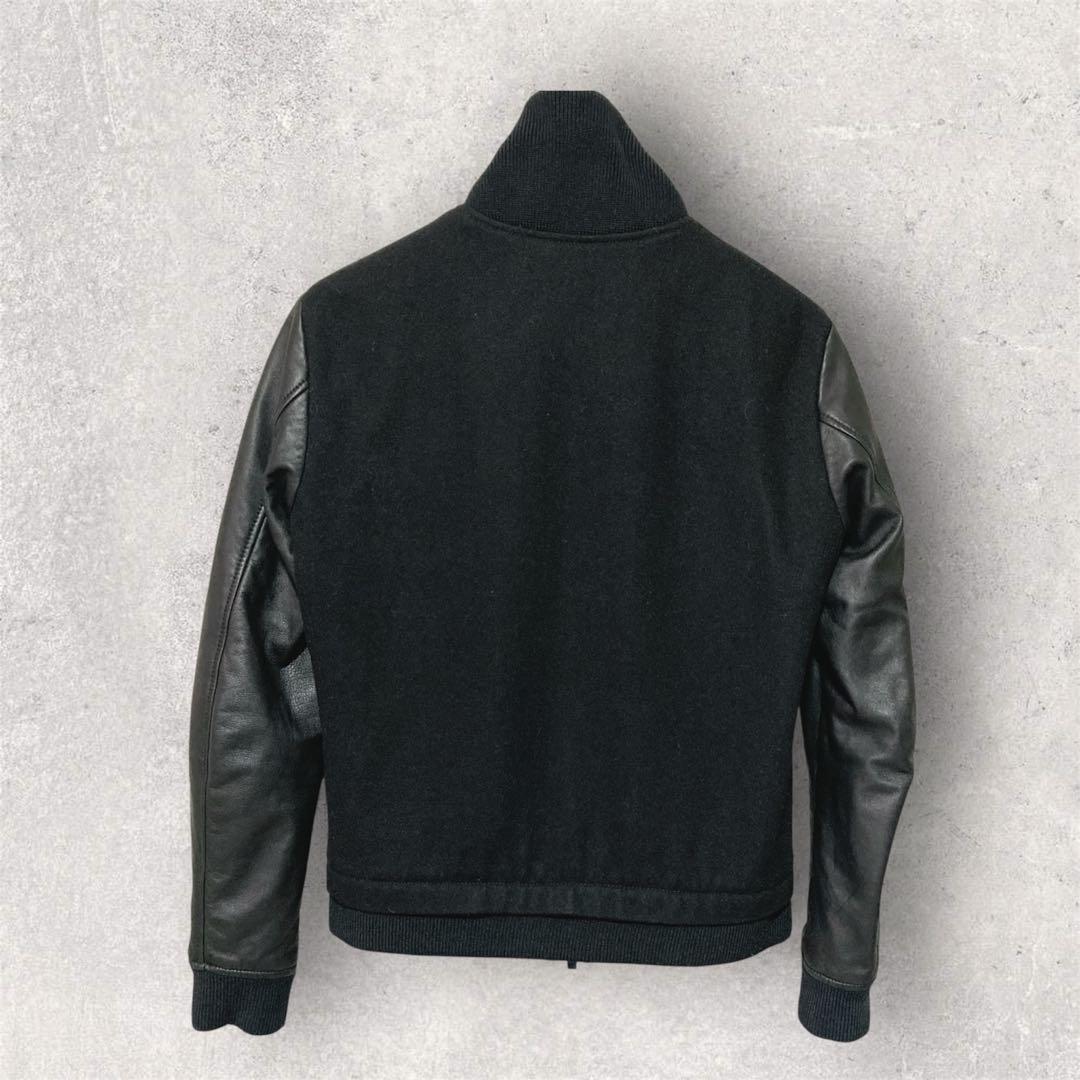 44）EMPORIO ARMANI シープスキン×ウール スタジャン