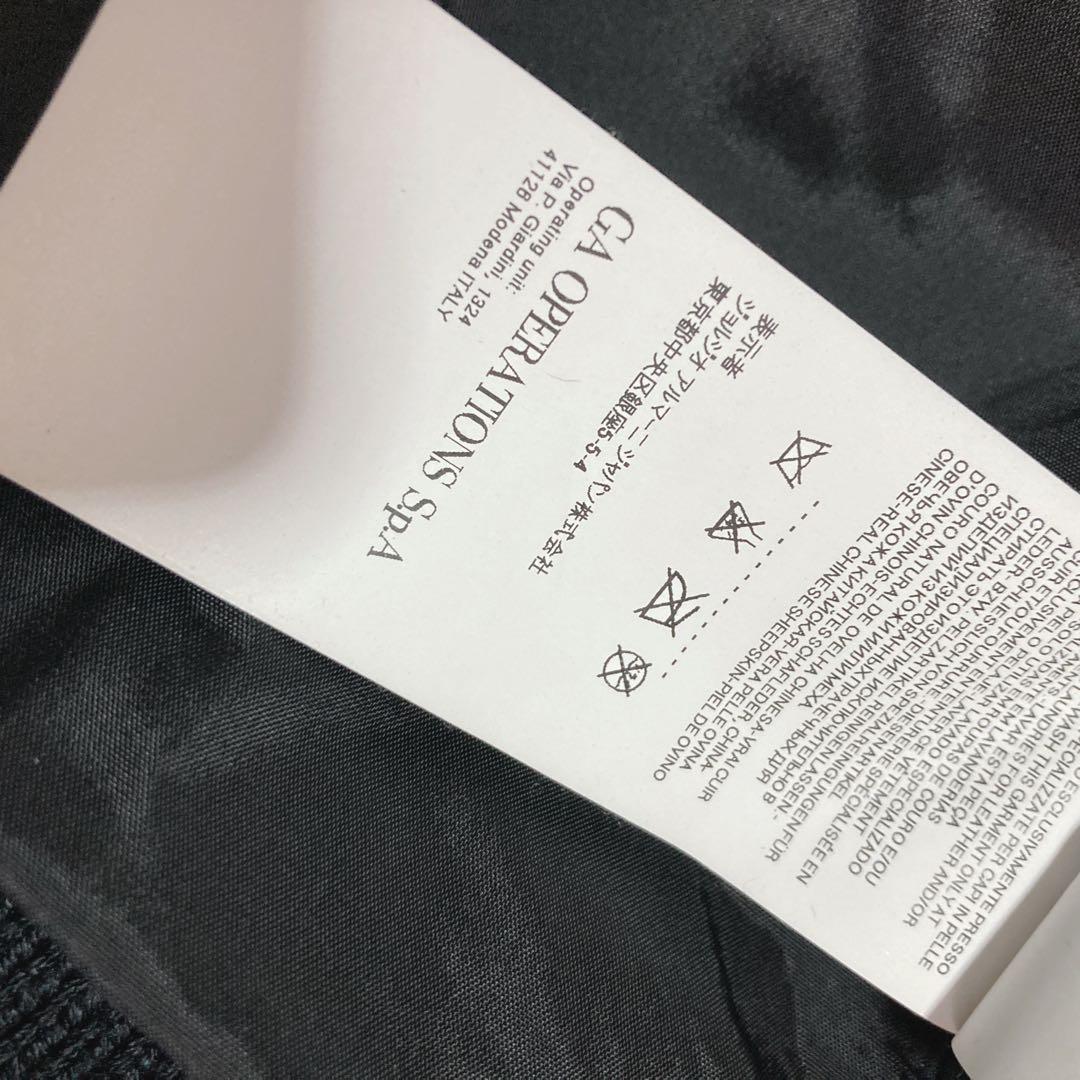 44）EMPORIO ARMANI シープスキン×ウール スタジャン