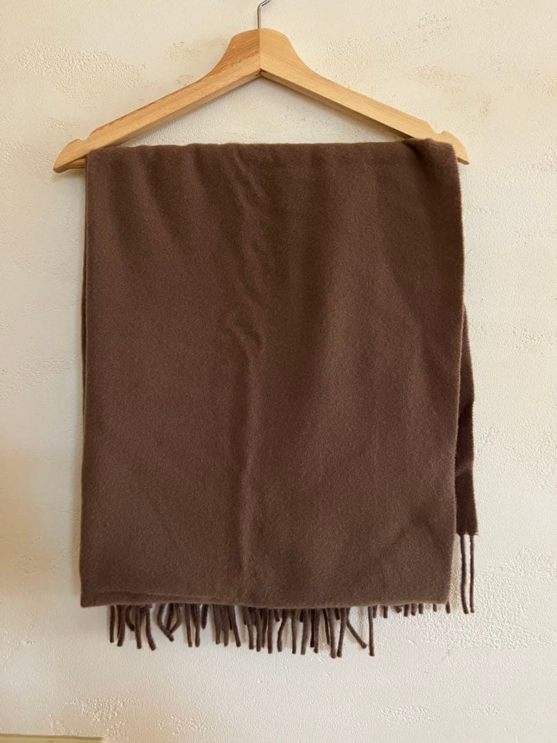 Acne Studios フリンジウールスカーフ キャメルブラウン