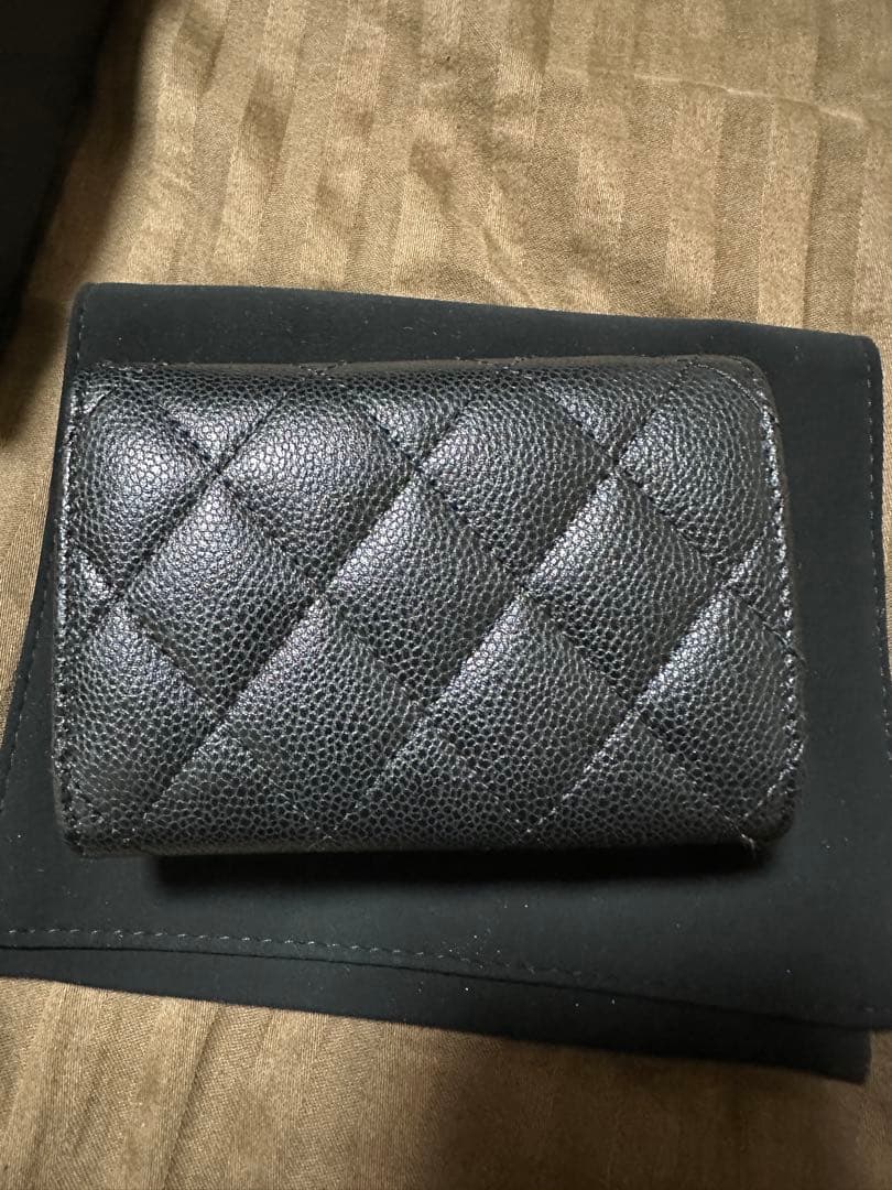 CHANEL クラシックスモールフラップウォレット ブラック 三つ折り