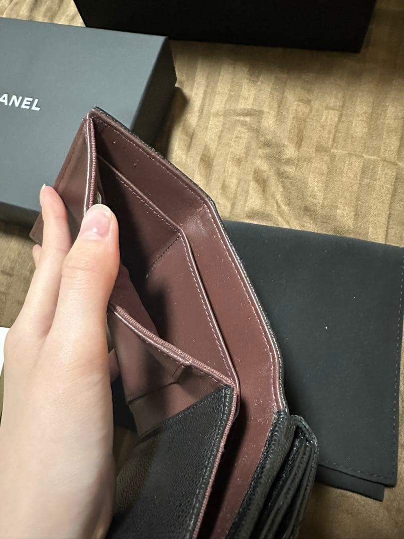CHANEL クラシックスモールフラップウォレット ブラック 三つ折り